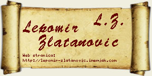 Lepomir Zlatanović vizit kartica